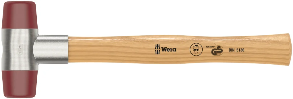 פטיש גומי רך קוטר 41 מ''מ בורדו WERA