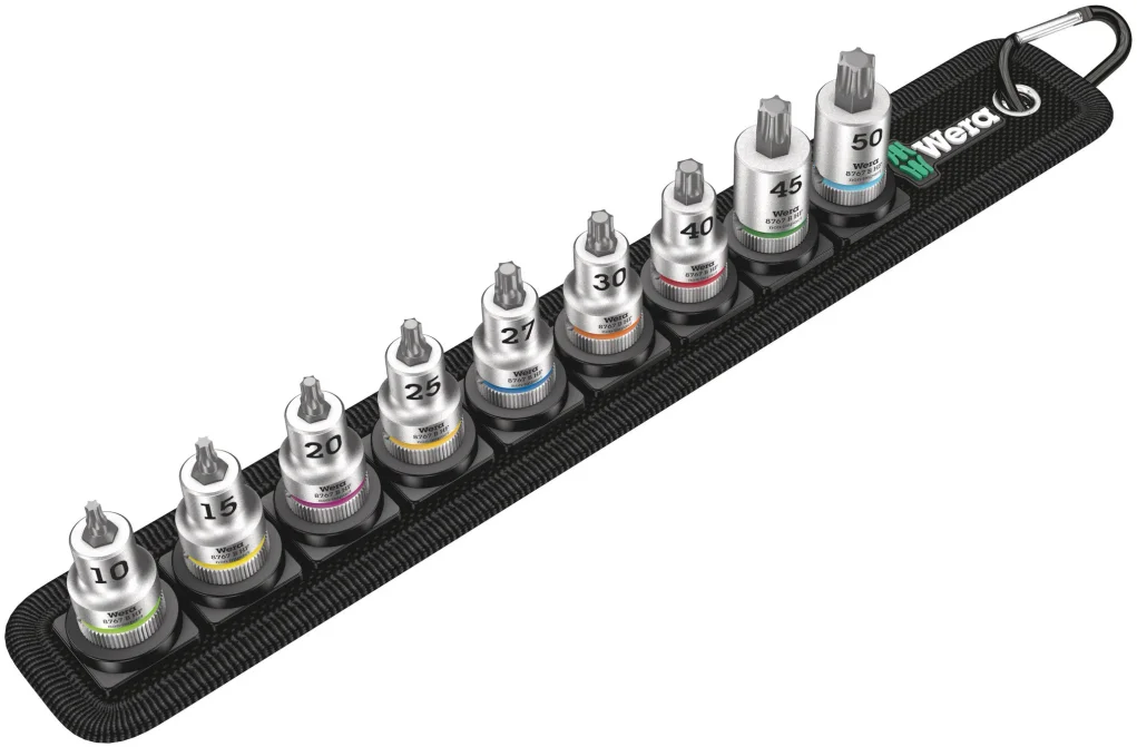סט בוקסות אלן 3/8'' עם טפס WERA מידות 10-50 מ''מ