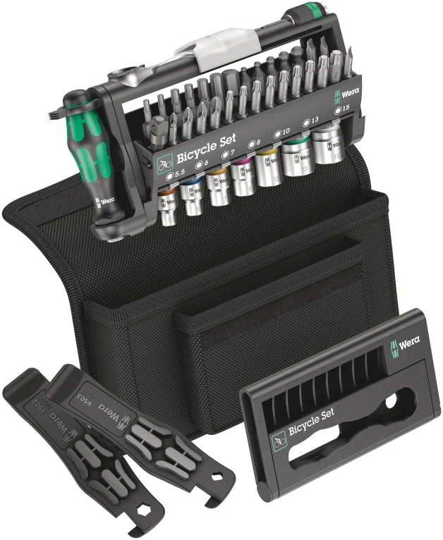 סט ביטים ובוקסות TOOL CHECK בנרתיק מתאים לרוכב אופניים WERA