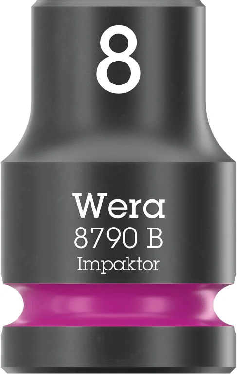 בוקסה שחורה D3/8 מידה 8 מ''מ WERA