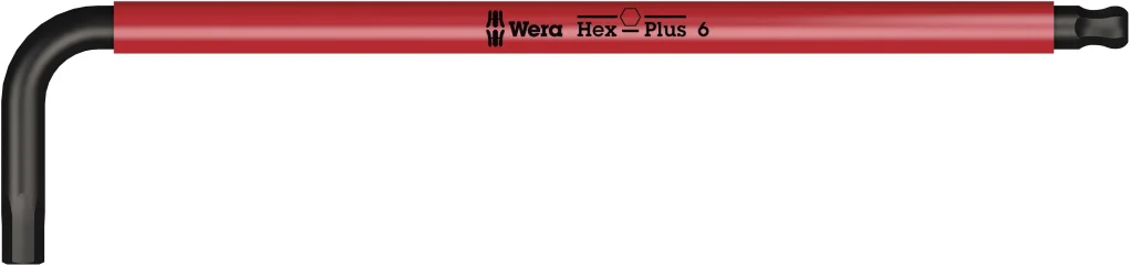 מפתח אלן כדורי 6 מ''מ ציפוי אדום WERA (השלמה לסט)