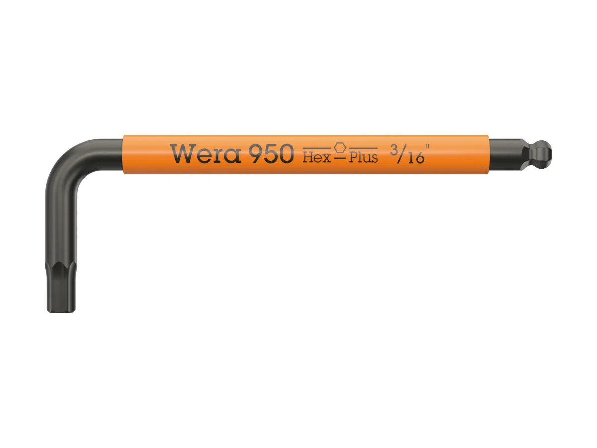 מפתח אלן כדורי 3/16 צבעוני WERA