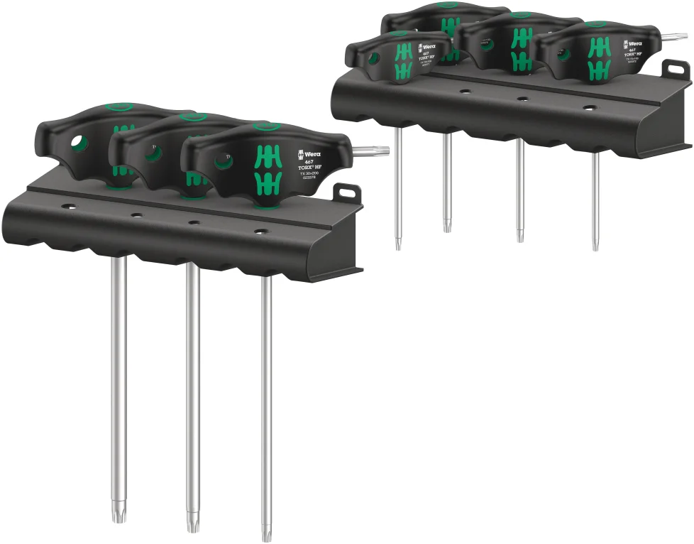 סט מפתחות טורקס ידית T עם קונסולה לתליה 7 יח TX10-TX45 WERA
