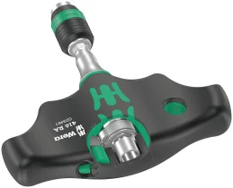 ידית T רצ'ט +תפסנית לביטים WERA 416RA