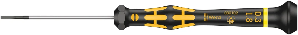 מברג אלקטרונאים שטוח אנטיסטטי WERA 1.8X60