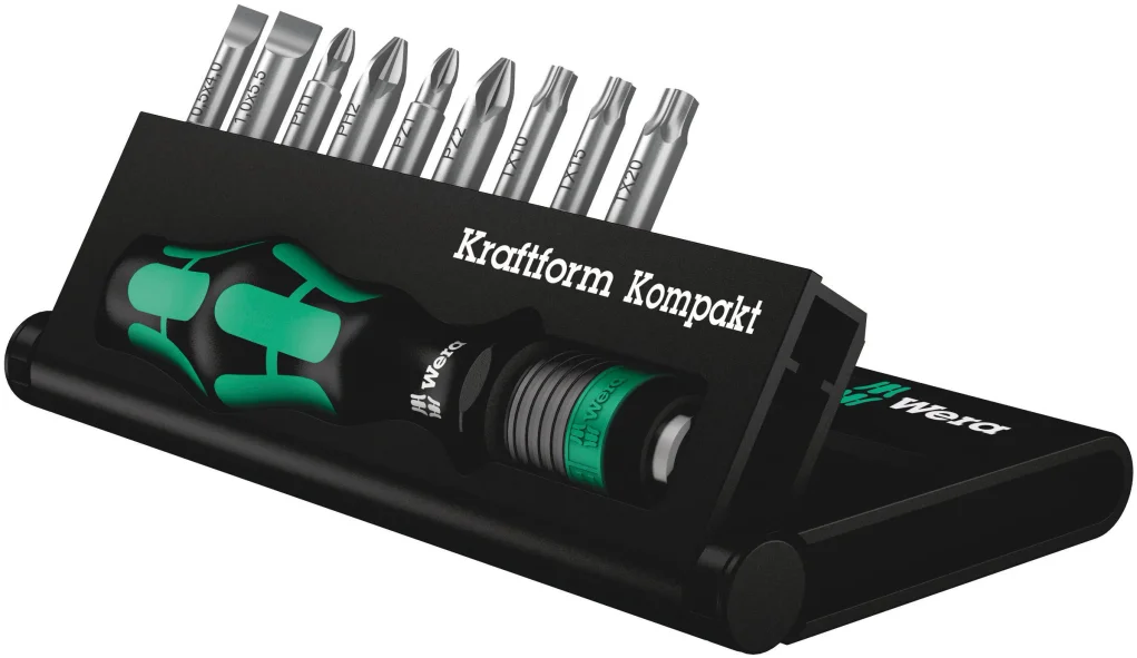סט מברג KK10 WERA מברג+9 ביטים