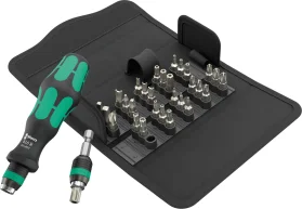 סט מברג+ ביטים לביטחון בפאוץ WERA KOMPACT 71