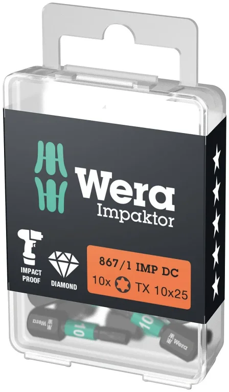 ביט טורקס WERA IMPACTOR 10X25