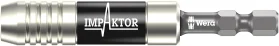 מוביל ביטים מגנטי כסוף עם טבעת עוצרת WERA IMPACTOR 897/4