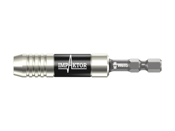 מוביל ביטים מגנטי כסוף עם טבעת עוצרת WERA IMPACTOR 897/4