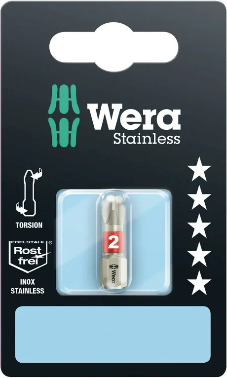 ביט פיליפס נירוסטה WERA PREMIUM PLUS 2X25