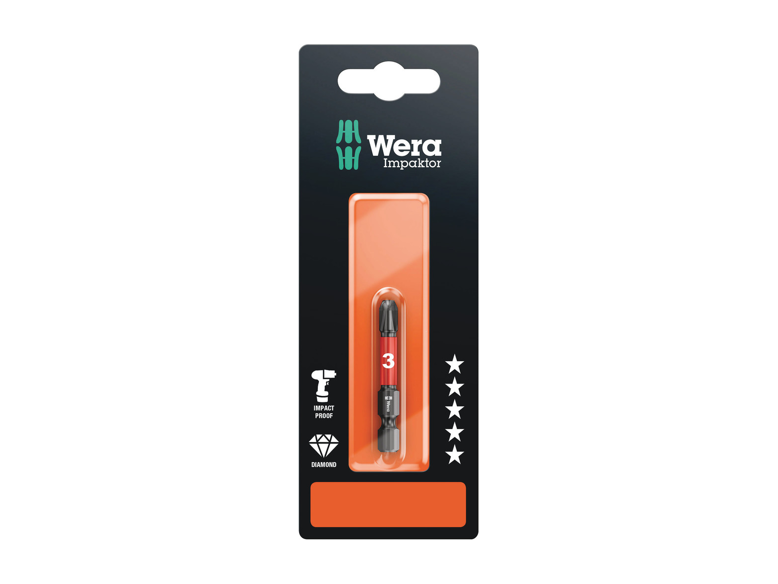 ביט פיליפס אימפקטור PH3X50 למברגות אימפקט WERA