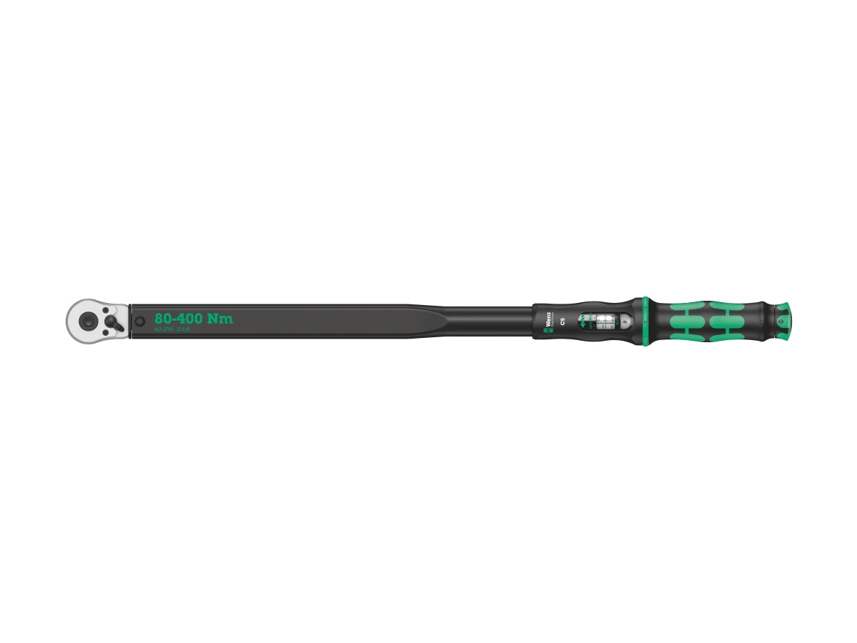 מפתח מומנט טורקמטר מתכוונן C5 80-400NM WERA הינע 1/2 אינץ' 60-295 LBF.FT