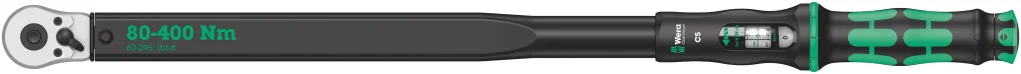 מפתח מומנט טורקמטר מתכוונן C5 80-400NM WERA הינע 1/2 אינץ' 60-295 LBF.FT