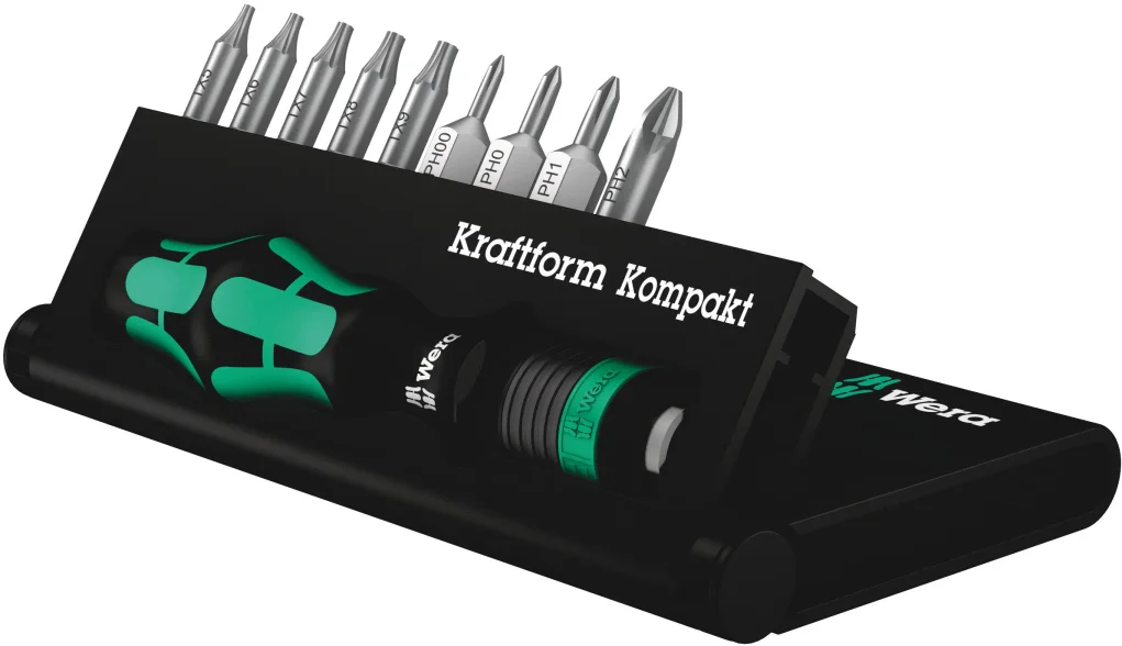 סט מברג KK12 WERA מברג+9 ביטים