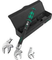 מפתח מומנט טורקמטר כניסה מרובעת 14X18 + סט 3 ראשים שוודי מתכוון 10-100NM WERA