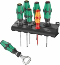 סט 7 חלקים מברגים + מתקן תלייה + פותחן מבית WERA