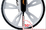גלגלת מתקפלת למדידה עד 9.999 מטר גלגל גדול Laserliner
