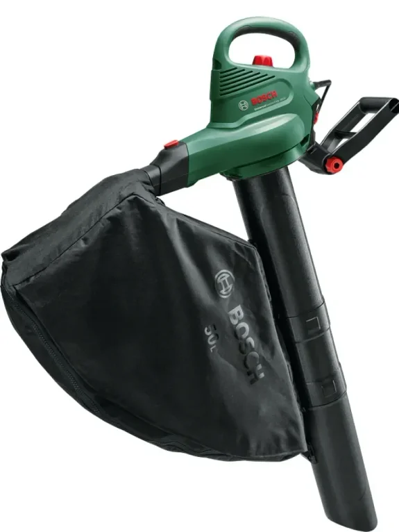 מפוח שואב עלים עוצמתי Bosch UniversalGardenTidy 3000 - כלי גינון 3 ב-1 לניקוי, שאיבה וגריסה