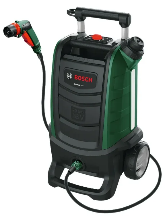מכונת שטיפה (גרניק) נטענת Bosch Fontus 18V (גוף בלבד) - מכונת שטיפה ניידת עם מיכל מים 15 ליטר לניקוי