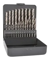 סט מקדחי מתכת מושחזים 1.0-13X0.5 מ''מ אלפן (25 יח) באריזת מתכת