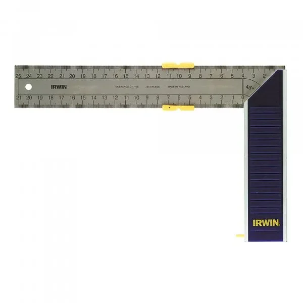 זוית עם סרגל 90/45 מעלות IRWIN אורך 250 מ''מ
