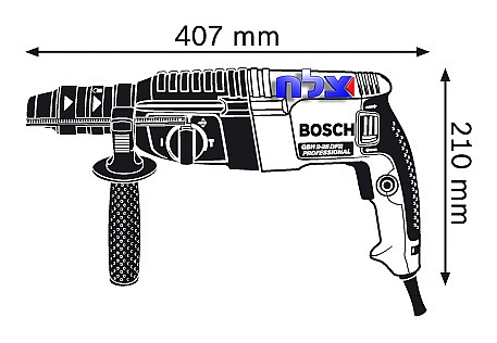 פטישון חשמלי 800W ראש מתחלף GBH 2-26 DFR BOSCH