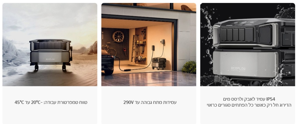 סוללת הרחבה לתחנת כח ECOFLOW DELTA ULTRA 6KWH