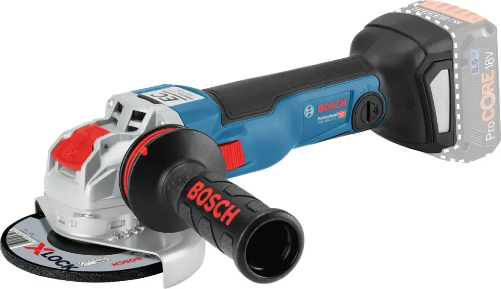 משחזת זווית נטענת 5'' דיסק 125 מ''מ 18V ברשלס XLOCK גוף בלבד GWX 18V-10C BOSCH