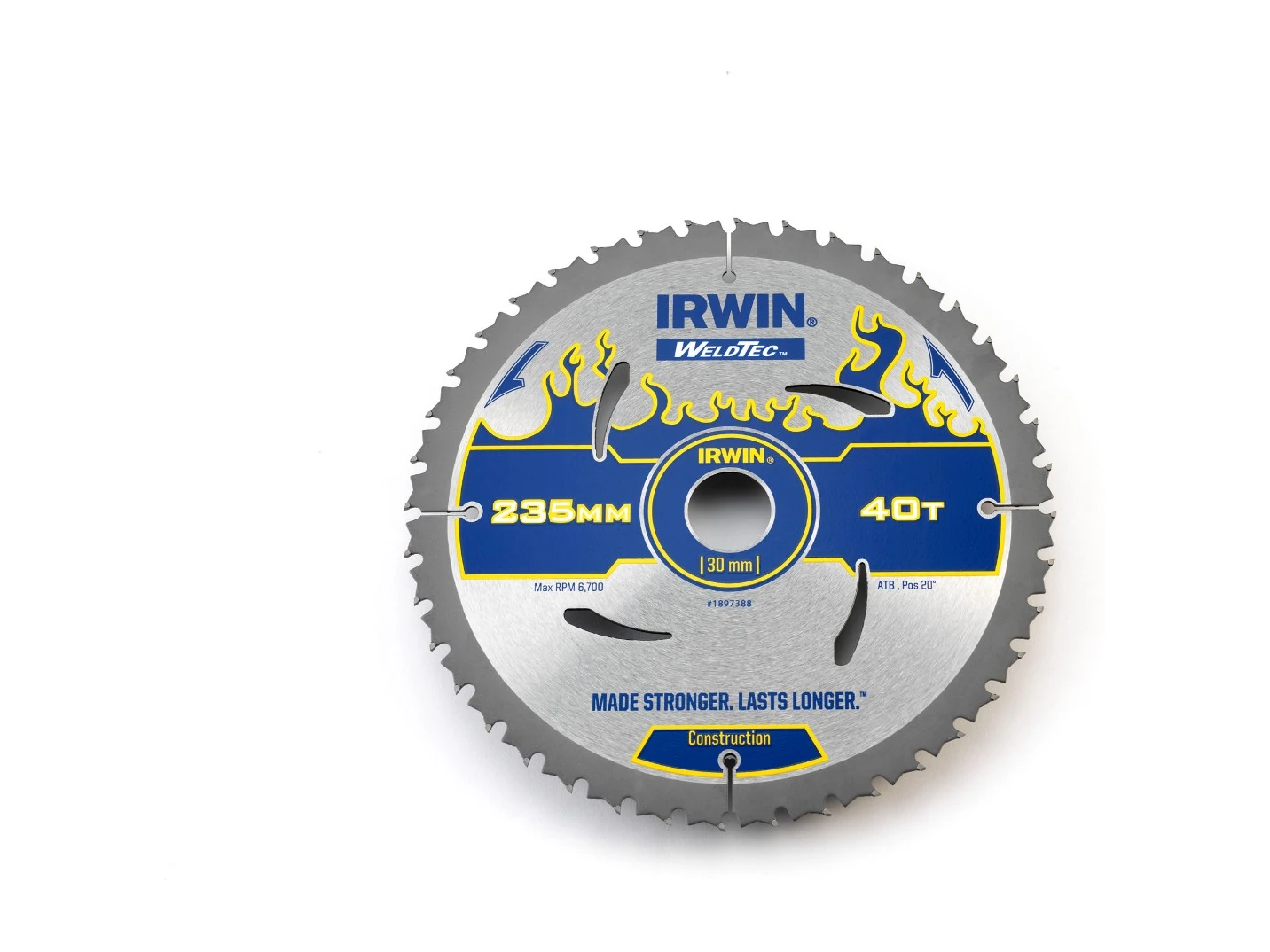 להב וידיה מקצועית 235 מ''מ 40 שן IRWIN