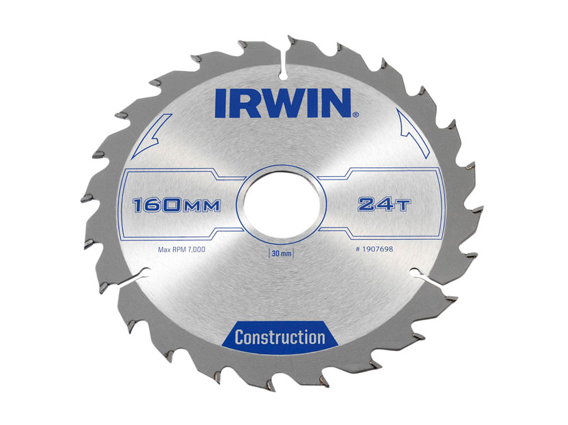 להב וידיה לעץ 160 מ''מ 24 שן חור 30 IRWIN