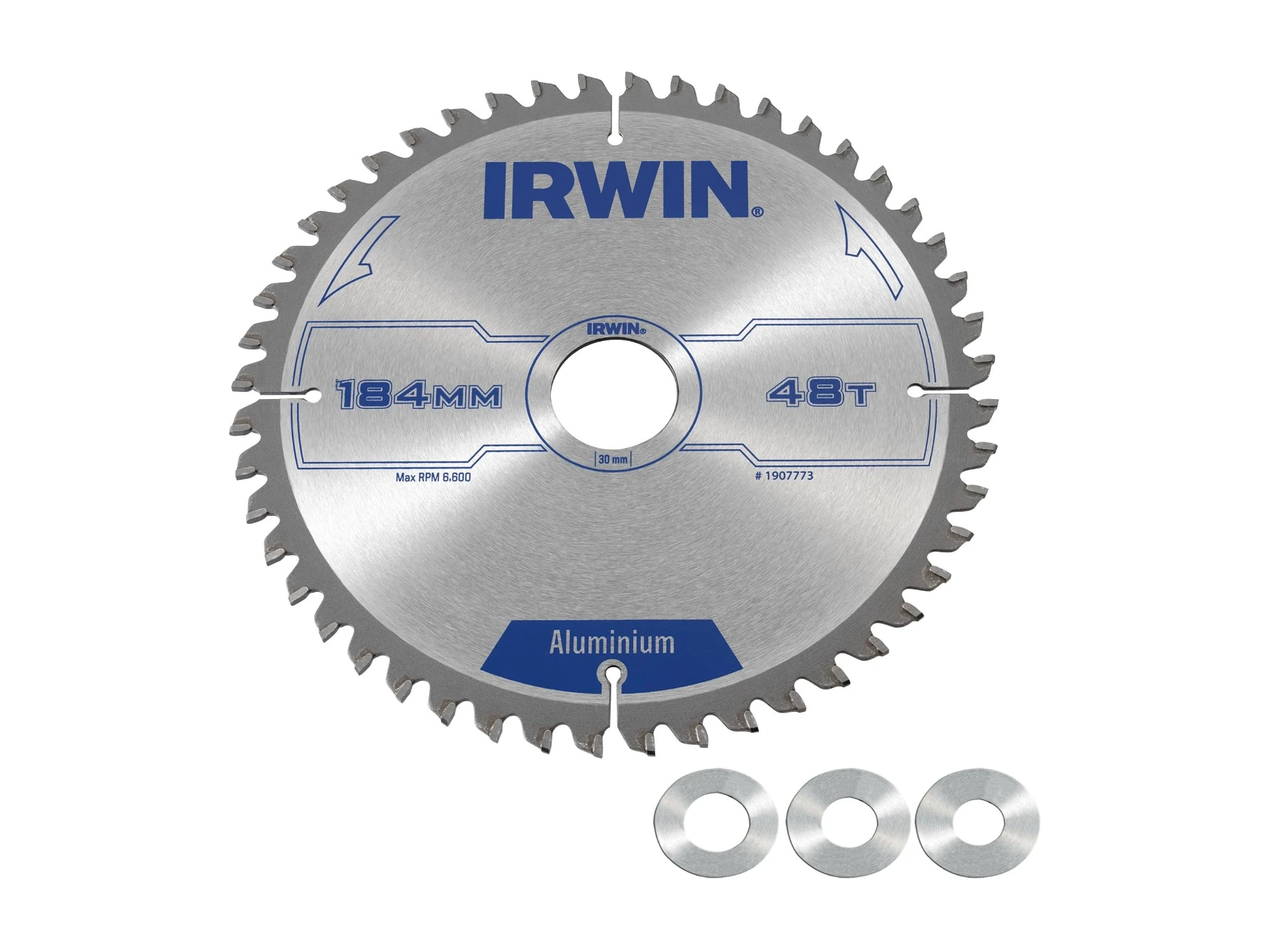להב וידיה לאלומניום 184 מ''מ חור 30 48 שן IRWIN