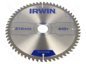 להב וידיה לאלומניום 216 מ''מ חור 30 60 שן IRWIN