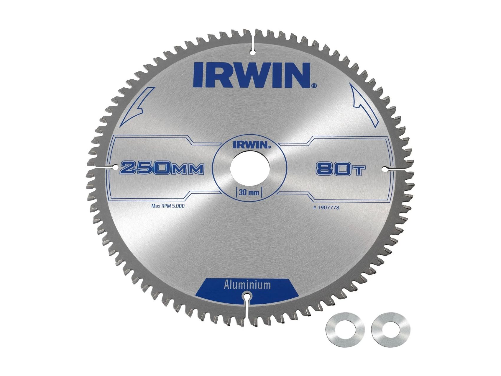 להב וידיה לאלומניום 250 מ''מ חור 30 80 שן IRWIN