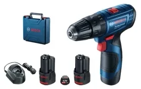 מברגה-מקדחה נטענת רוטטת 12V סוללות 2Ah + תיק I GO 2 GSB 120 BOSCH