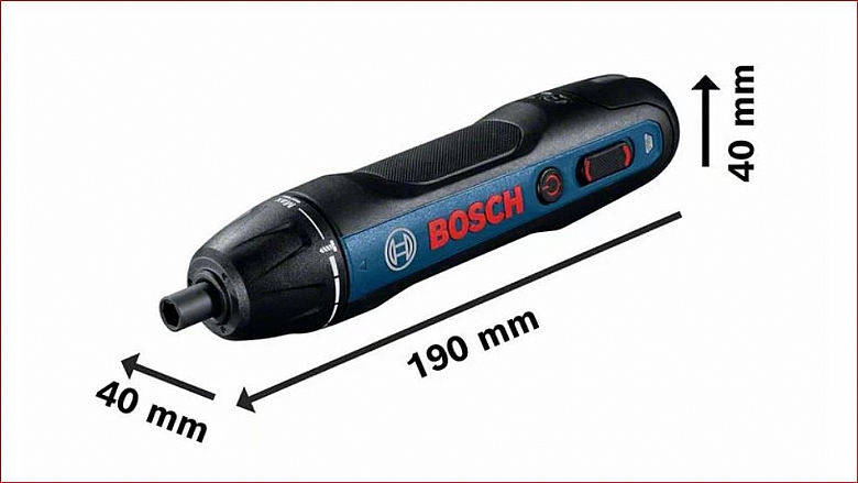מברג נטען 3.6V בקופסת פלסטיק GO 2 BOSCH