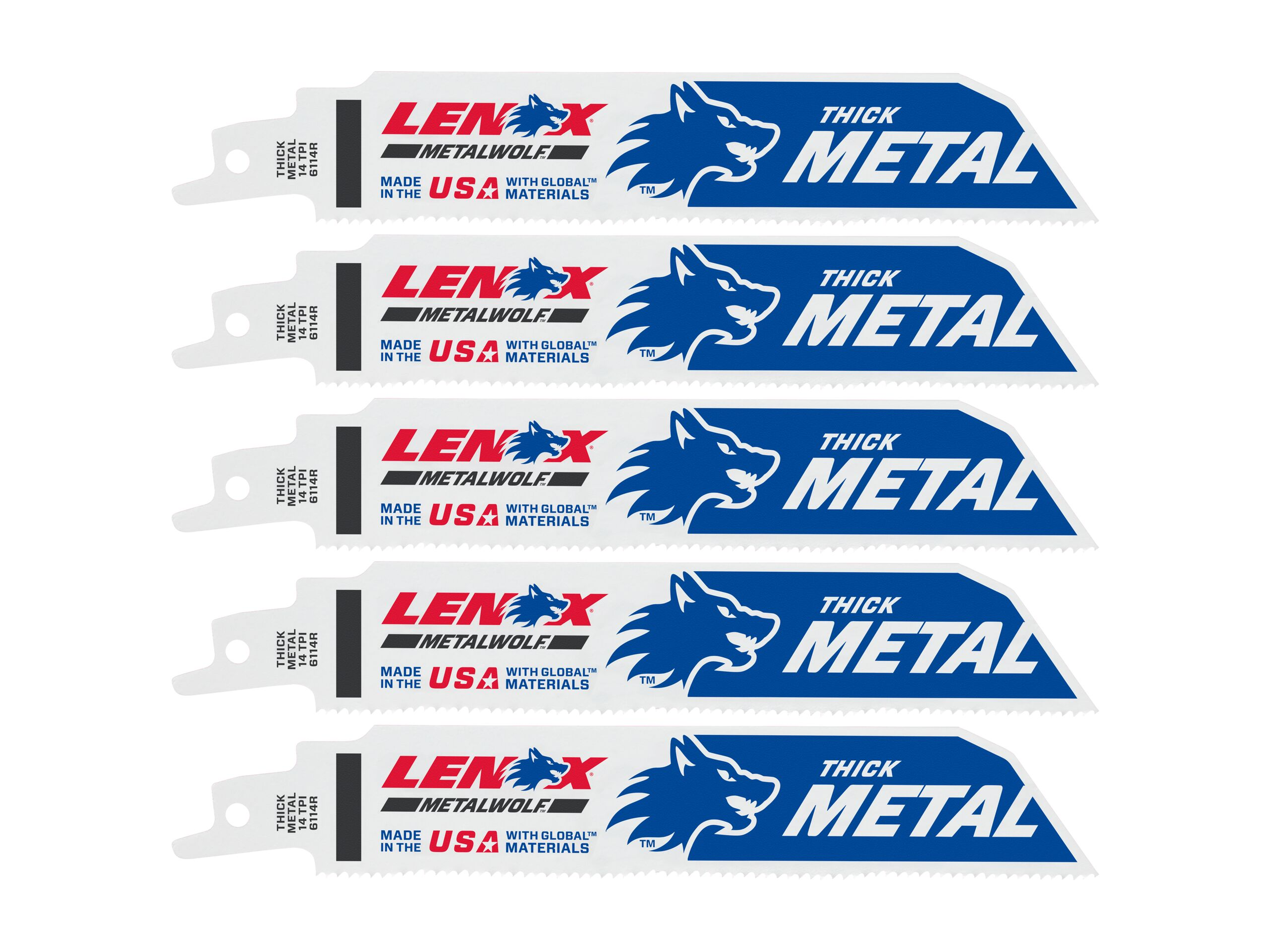 מסורית למסור חרב למתכת 61114R אורך 152 מ''מ ( 5 יח') LENOX