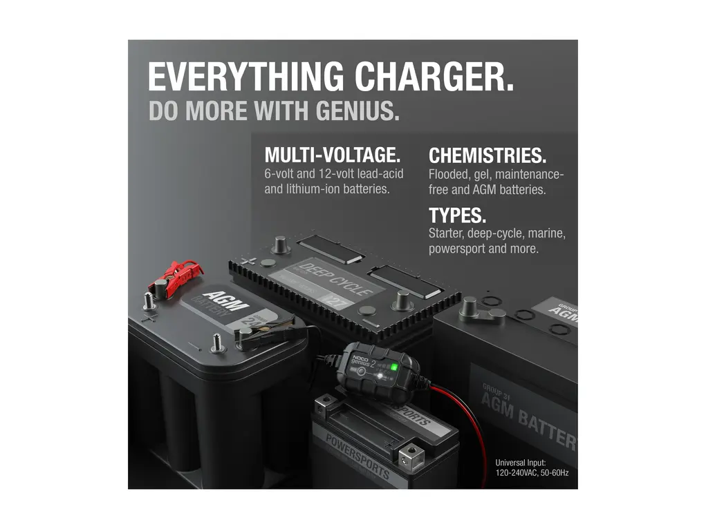 מטען מצברים | NOCO GENIUS2 6V/12V 2A
