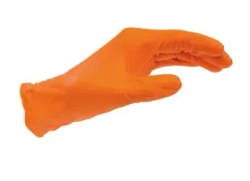 כפפות ניטריל כתום מחוספס (מחוזקים)XL