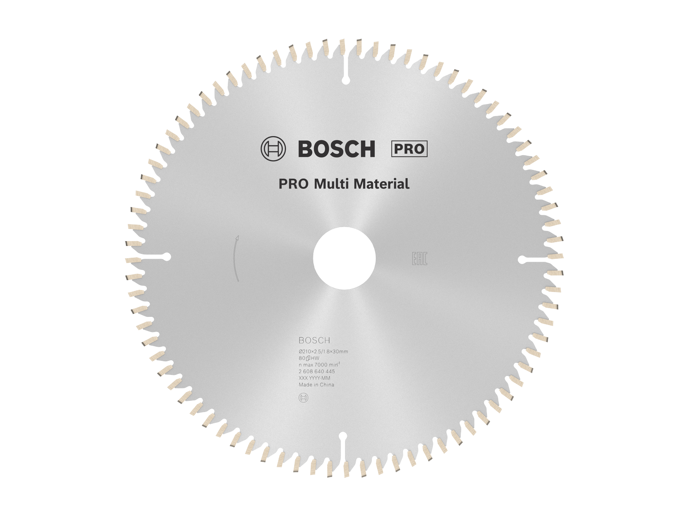 להב וידיה רב שימושית 8/1/4 אינץ', 80 שן, חור 30 מ''מ BOSCH