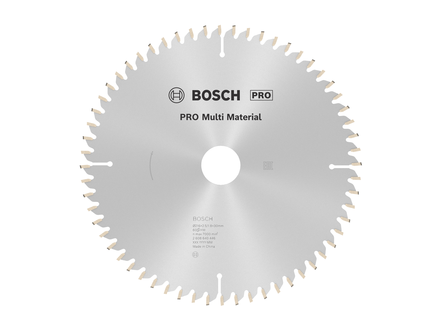 להב וידיה רב שימושית 8/1/2 אינץ', 60 שן, חור 30 מ''מ BOSCH