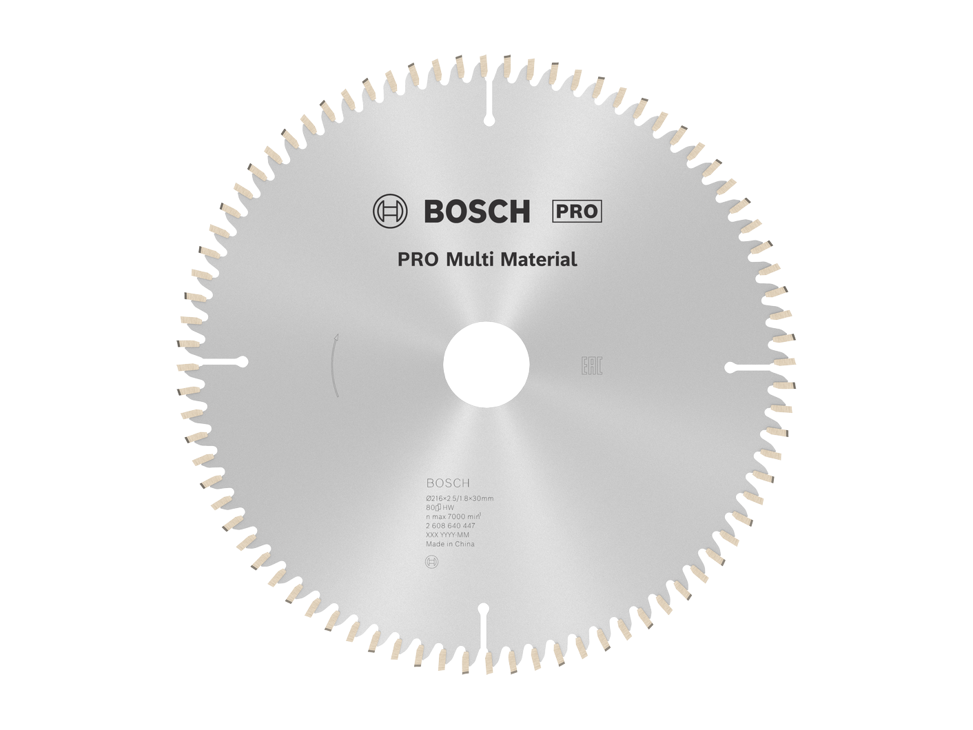 להב וידיה רב שימושית 8/1/2 אינץ', 80 שן, חור 30 מ''מ BOSCH