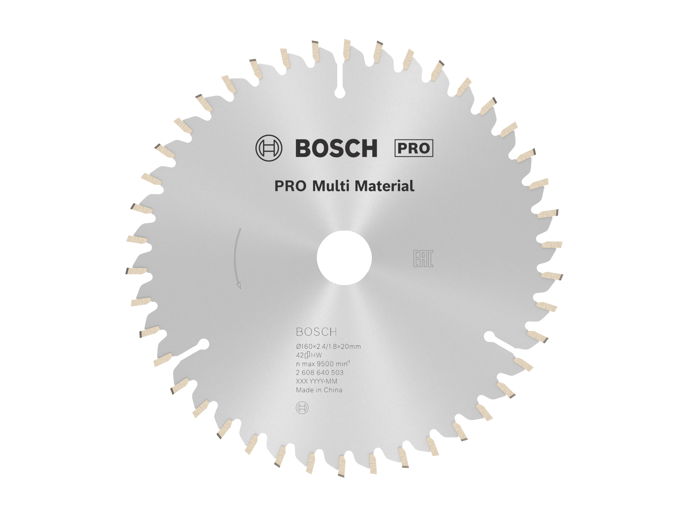 להב וידיה רב שימושית 160 מ''מ, 42 שן, חור 20 BOSCH