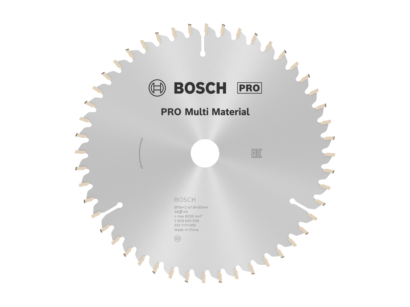 להב וידיה רב שימושית 7/1/4 אינץ', 48 שן, חור 30 מ''מ BOSCH