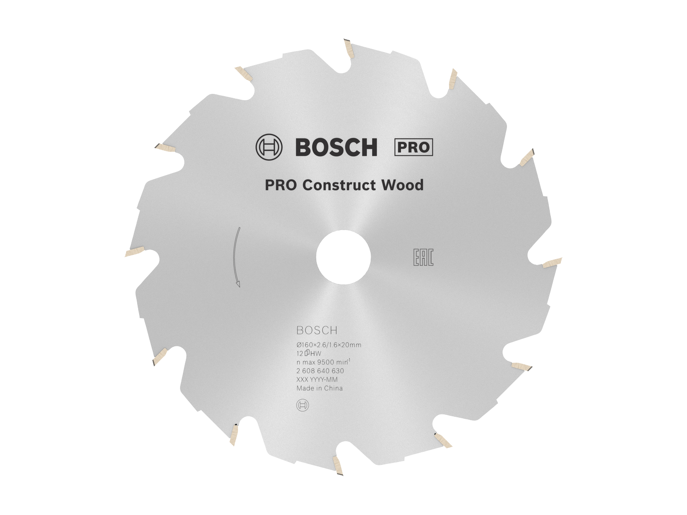 להב עגול 6.5X20 מ''מ 12 שיניים לעץ עם מסמרים BOSCH