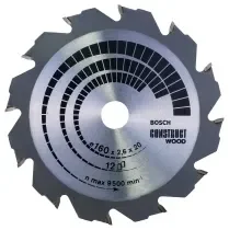 להב עגול 6.5X20 מ''מ 12 שיניים לעץ עם מסמרים BOSCH
