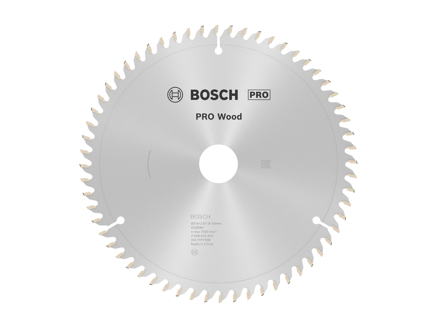 להב וידיה 8.5 אינץ' לעץ, 60 שן, חור 30 מ''מ BOSCH