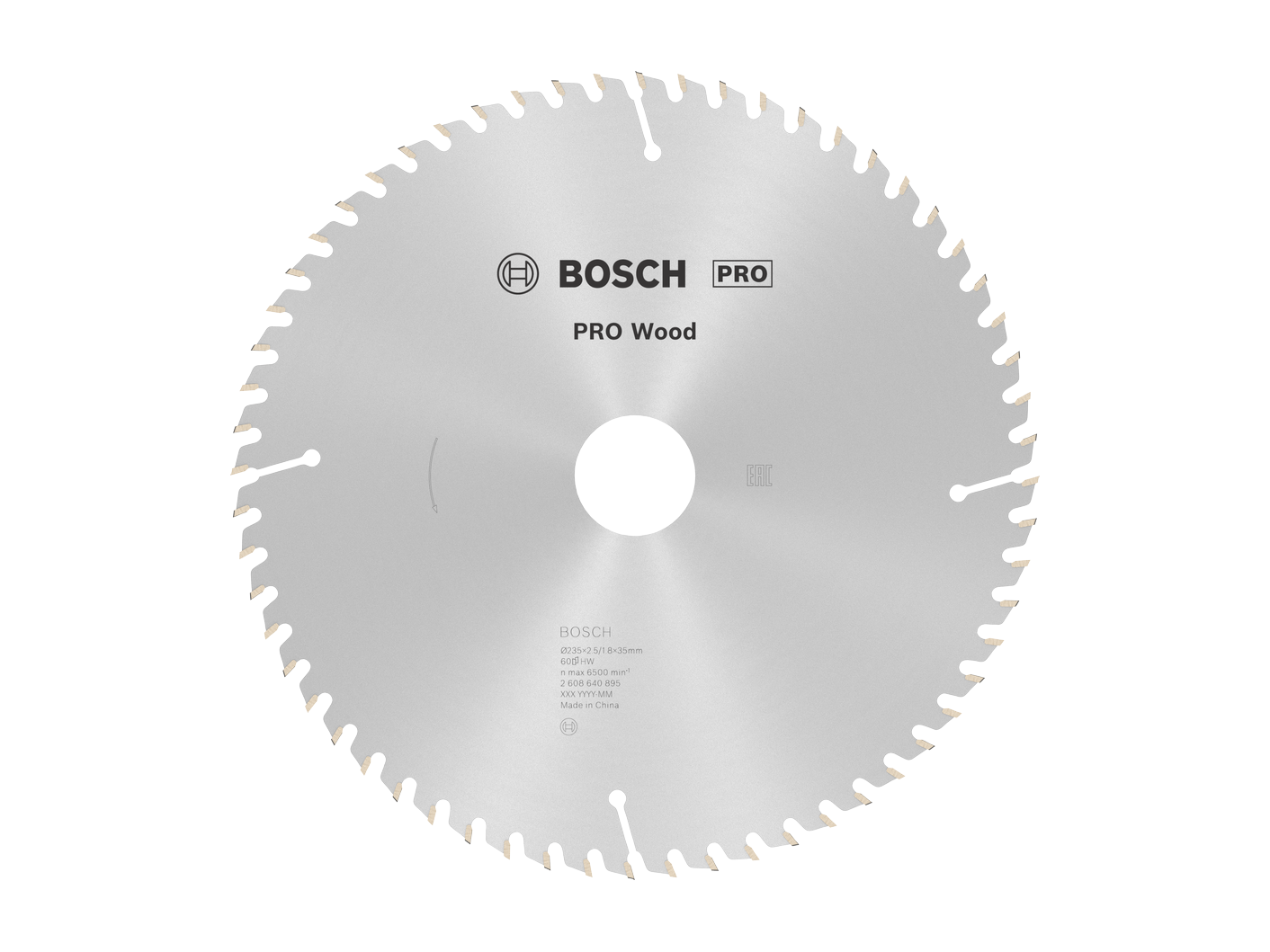 להב וידיה 9/1/4 אינץ' לעץ, 60 שן, חור 35 מ''מ BOSCH