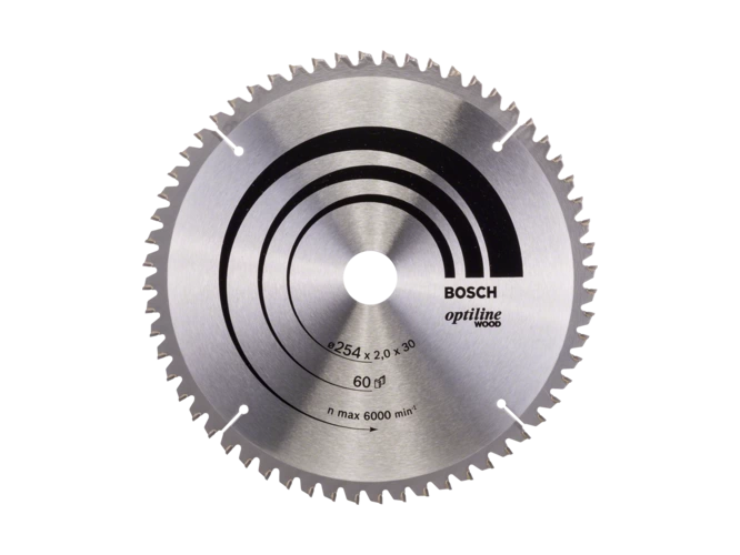 להב וידיה 10 אינץ' לעץ, 60 שן, חור 30 מ''מ BOSCH