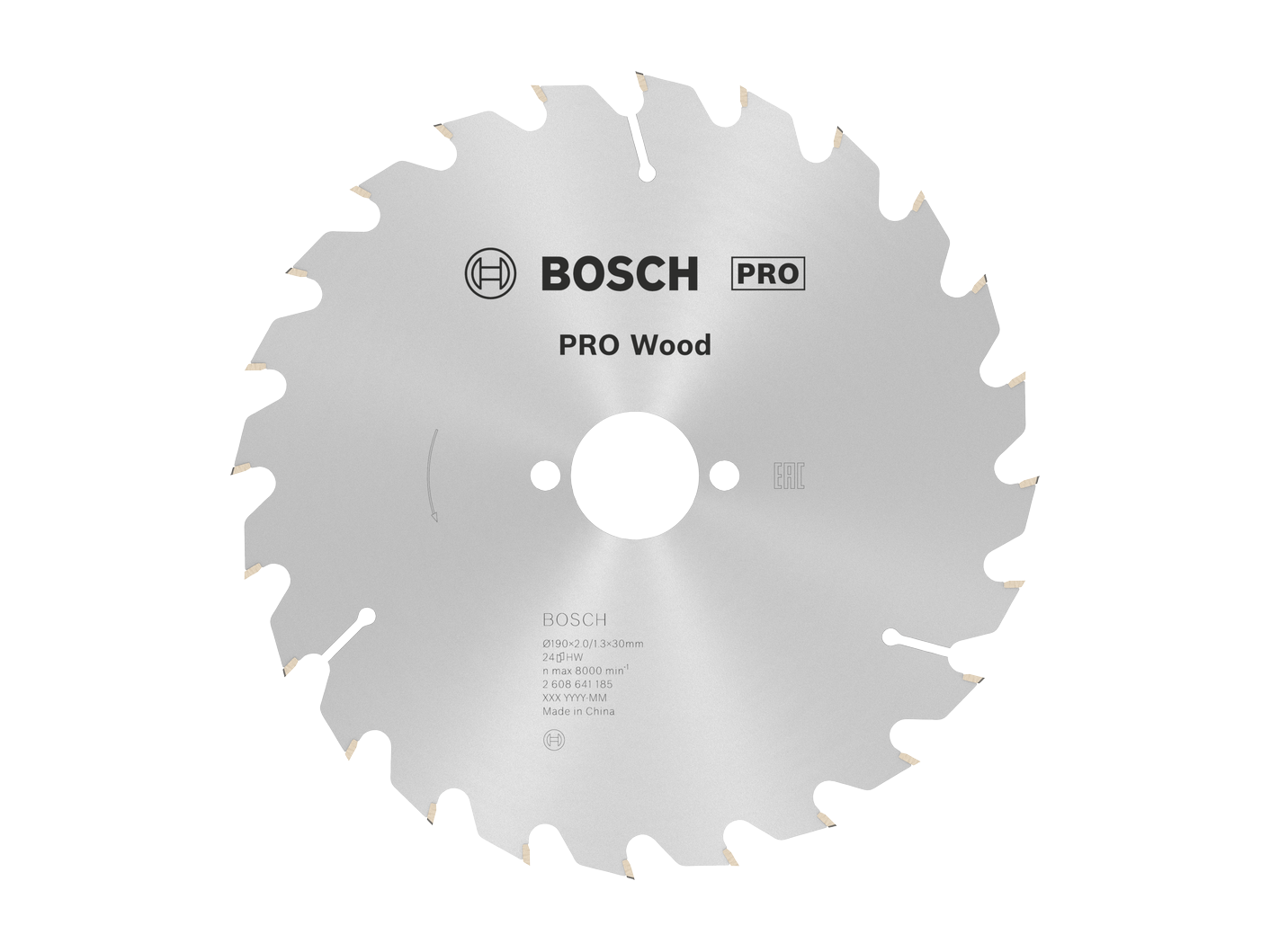להב וידיה 7/1/2 אינץ' לעץ, 24 שן, חור 30 מ''מ BOSCH